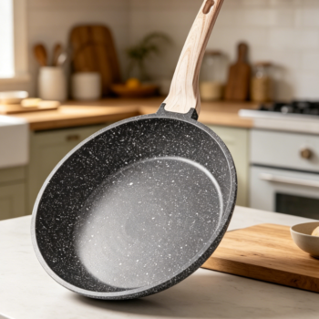 8-inch classic granite-textured nonstick frying pan, without stone-textured pan (for eggs and omelets), induction compatible